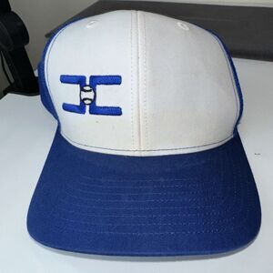 Richardson 112 Trucker Snapback Cap - Blue White Baseball